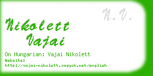 nikolett vajai business card